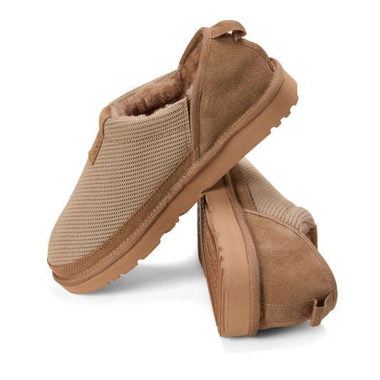 Women's Fireside by Dearfoams Sport Knit And Suede Slip On Shoetie - Water Repellent - US 2651