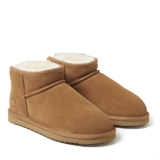 Women's Fireside by Dearfoams Riverland Genuine Shearling Micro Bootie - US 8092