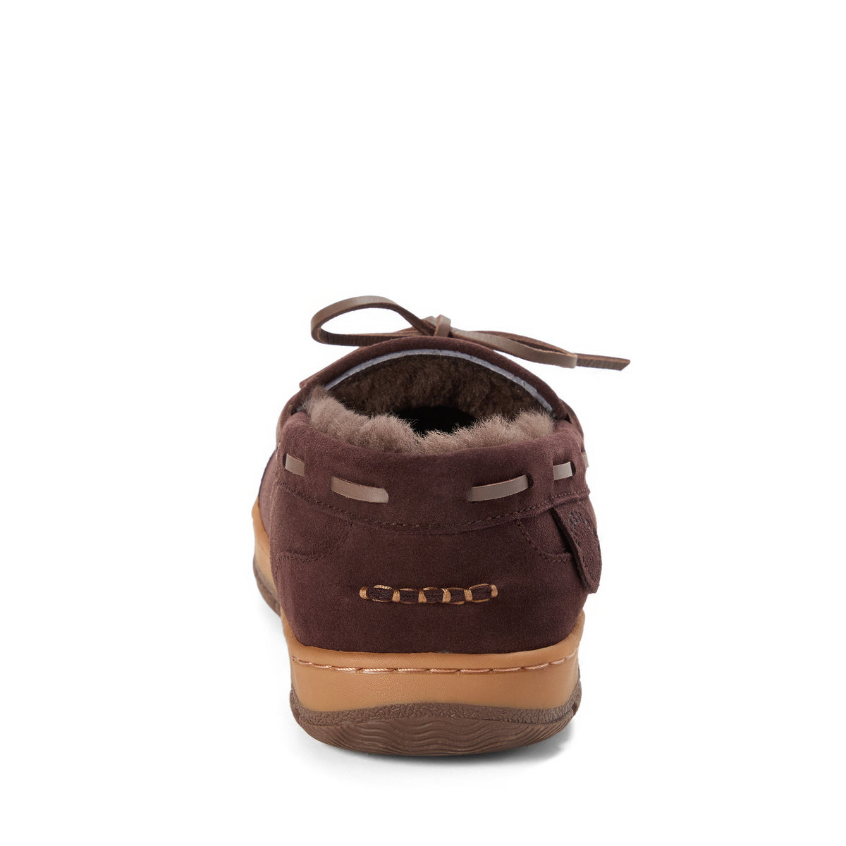 Men's Fireside by Dearfoams Forster Genuine Shearling Moc With Stitching - US 8555