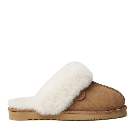 Women's Fireside by Dearfoams Sydney Genuine Shearling Scuff Slipper - US 3637