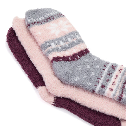 Ladies Cozy Crew Socks 3 Pack - US 3617