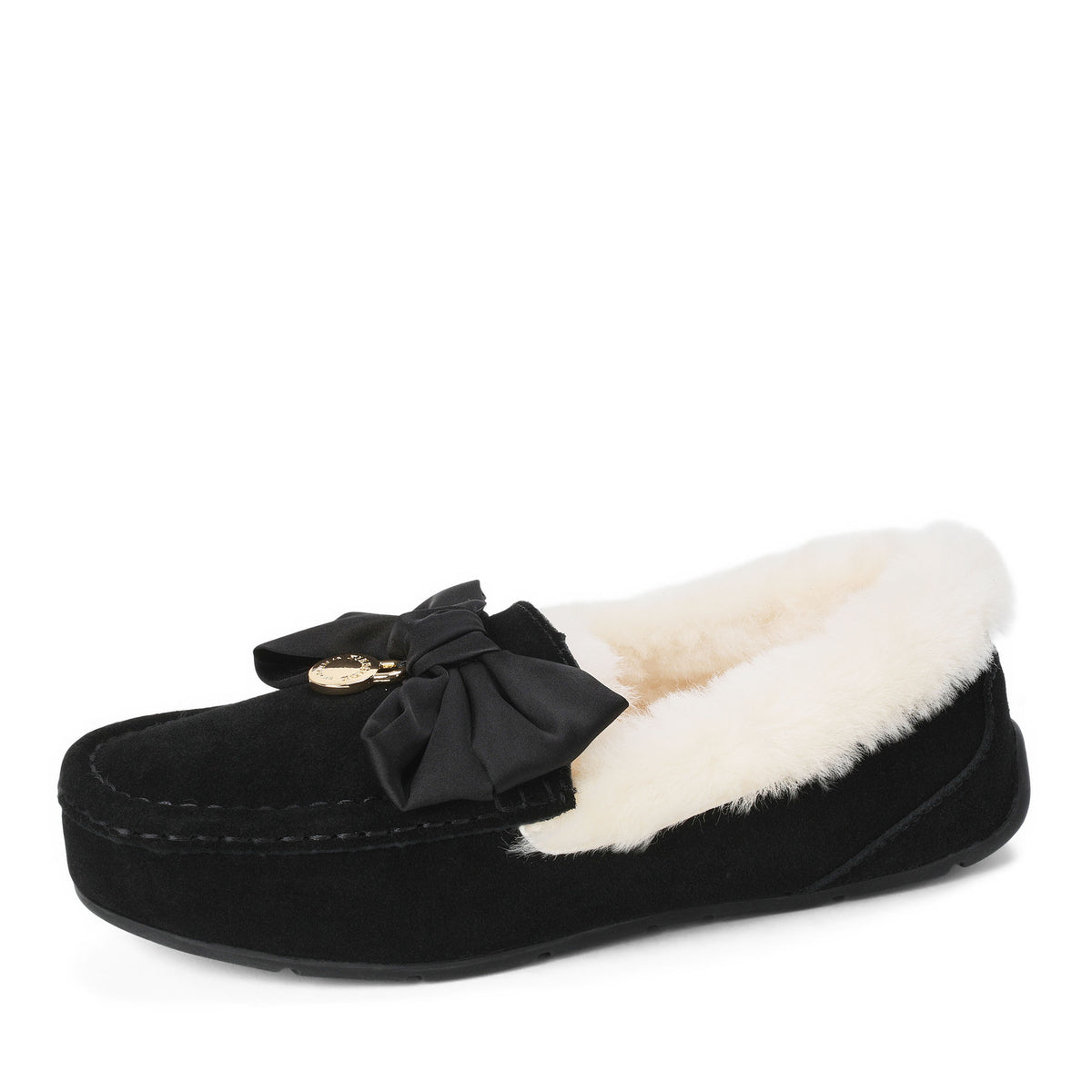 Women's Mel Dream Bow Genuine Shearling Moccasin - US 1219