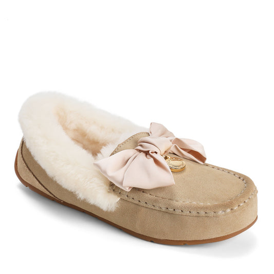 Women's Mel Dream Bow Genuine Shearling Moccasin - US 3874