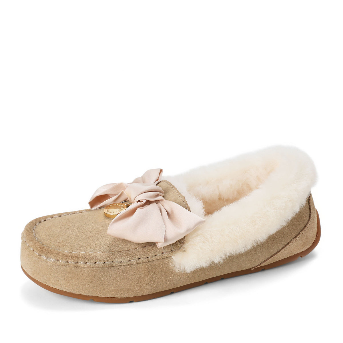 Women's Mel Dream Bow Genuine Shearling Moccasin - US 2919