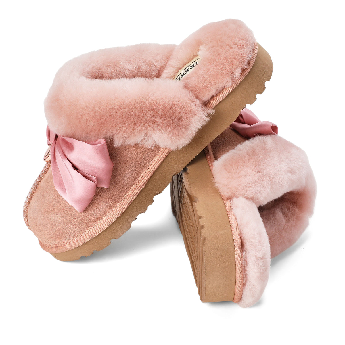 Women's Sydney Dream Bow Genuine Shearling Scuff - US 2967