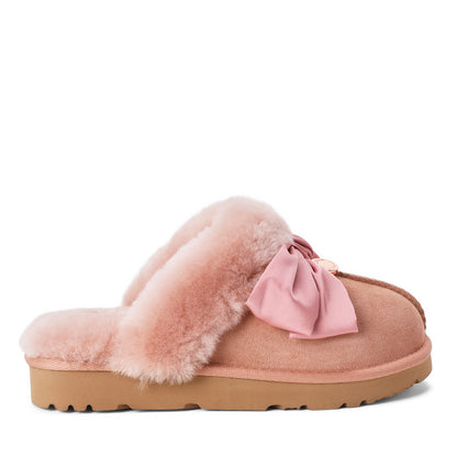 Women's Sydney Dream Bow Genuine Shearling Scuff - US 3288