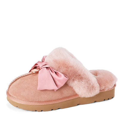 Women's Sydney Dream Bow Genuine Shearling Scuff - US 2967