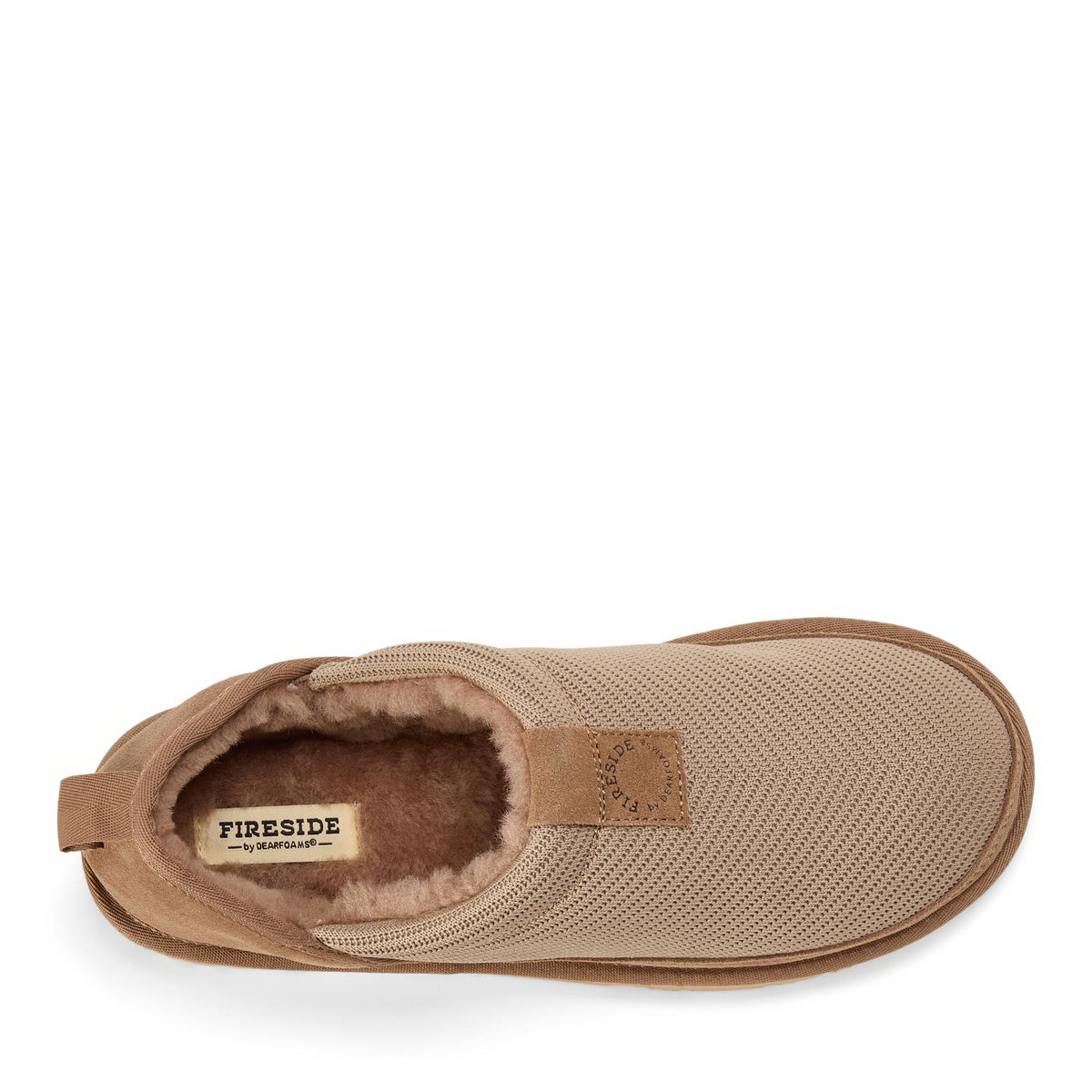Women's Fireside by Dearfoams Sport Knit And Suede Slip On Shoetie - Water Repellent - US 2651