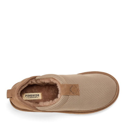 Women's Fireside by Dearfoams Sport Knit And Suede Slip On Shoetie - Water Repellent - US 2651