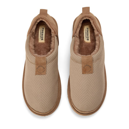 Women's Fireside by Dearfoams Sport Knit And Suede Slip On Shoetie - Water Repellent - US 2651