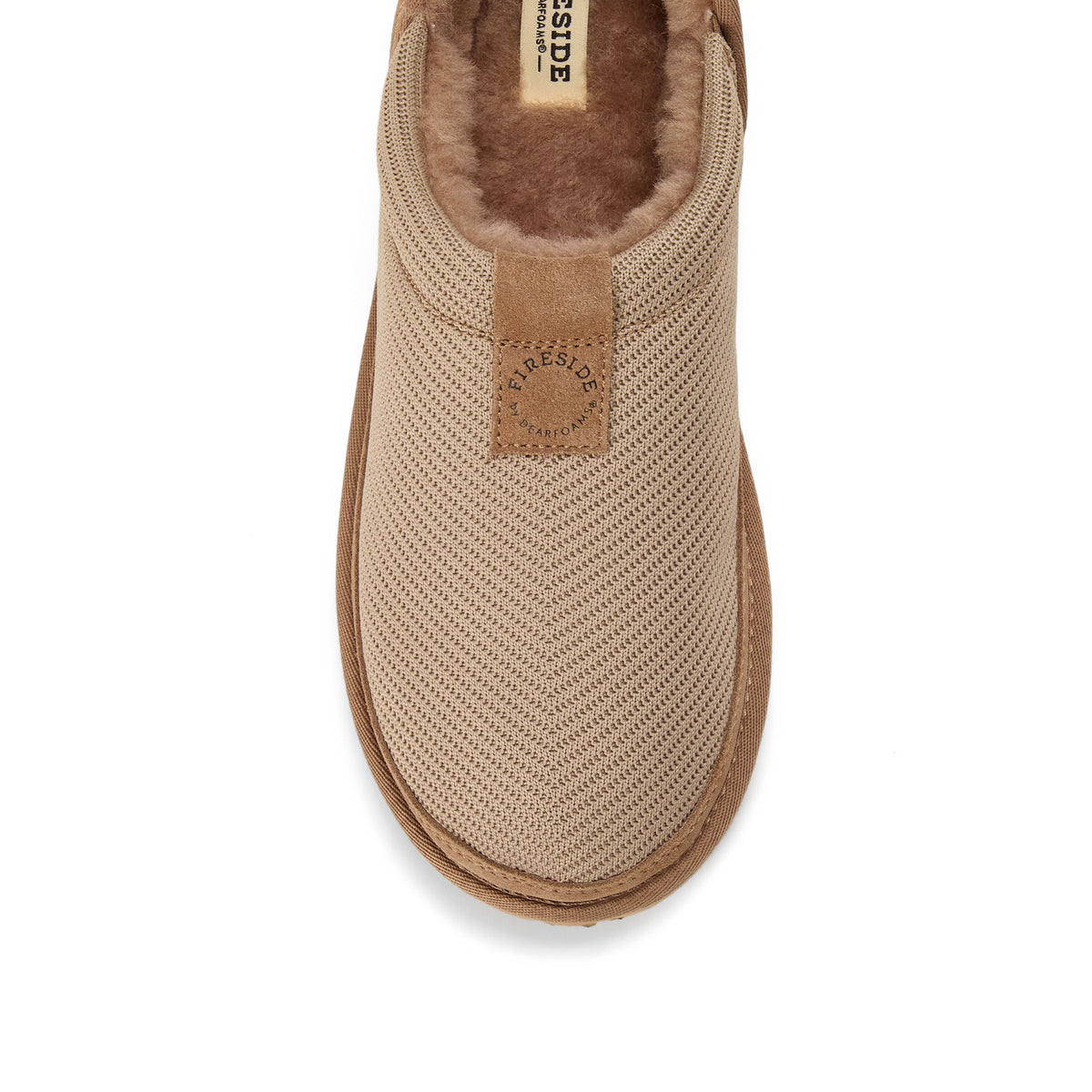 Women's Fireside by Dearfoams Sport Knit And Suede Slip On Shoetie - Water Repellent - US 2651