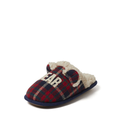 Kids Lil Bear Plaid Scuff - US 3627