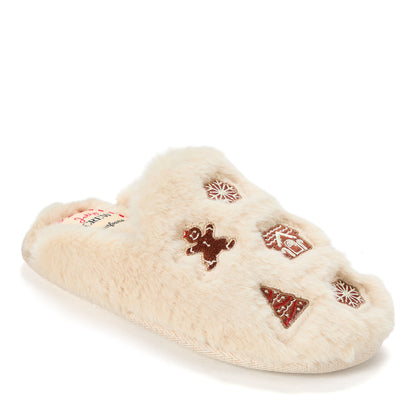 Women's Holiday Fur Shaped Tab Scuff - US 3379