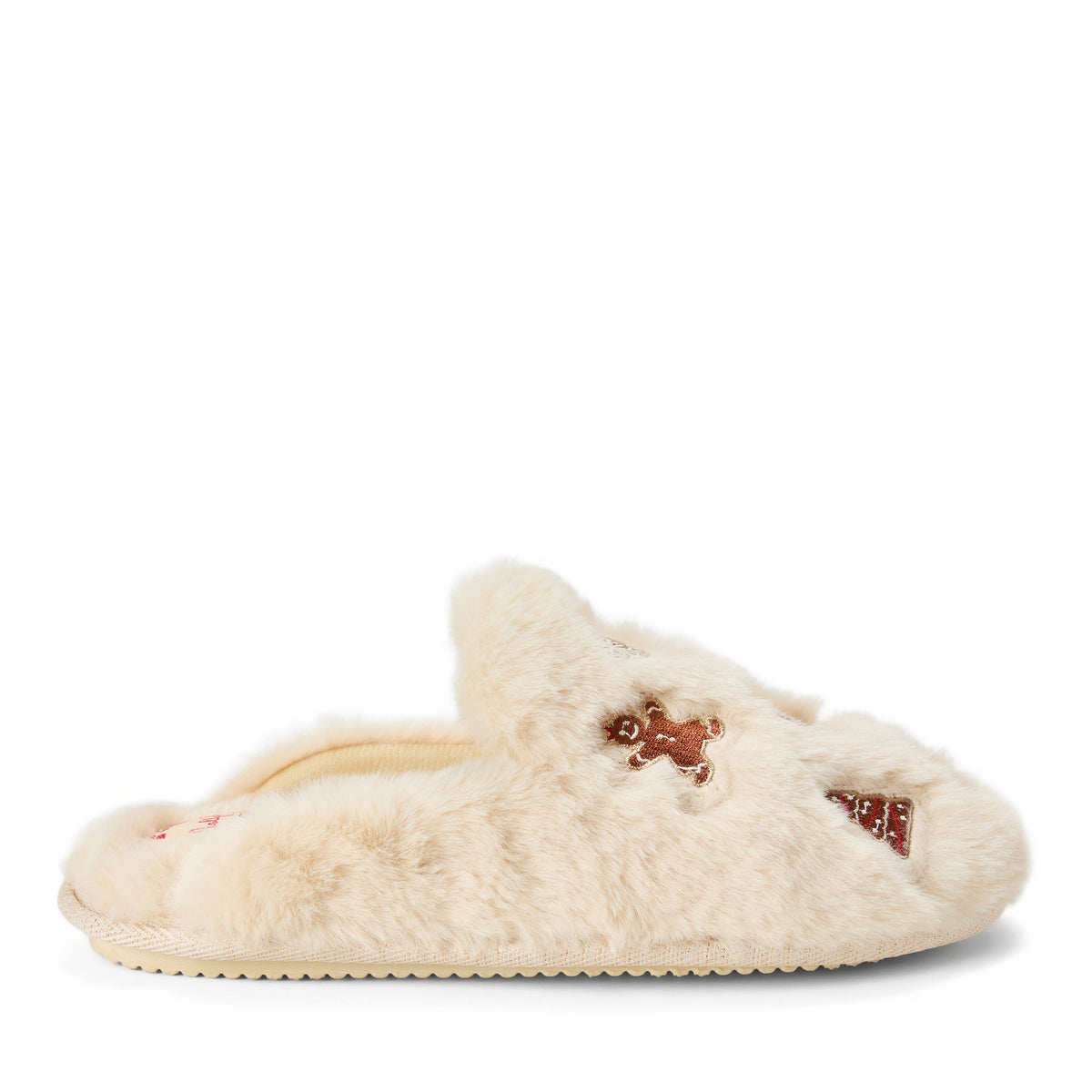Women's Holiday Fur Shaped Tab Scuff - US 3379