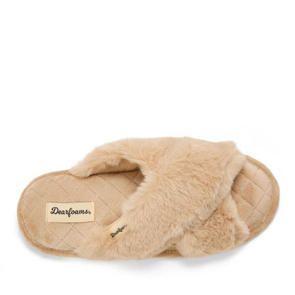 Women's Jessica Furry Crossband Slide Slipper - US 6536