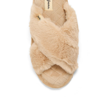 Women's Jessica Furry Crossband Slide Slipper - US 6536