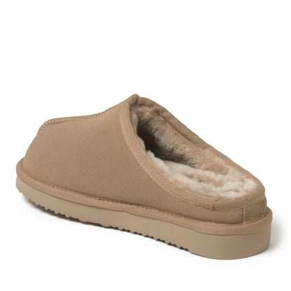 Women's Fireside by Dearfoams Greta Genuine Shearling Clog - Water Resistant - US 4618