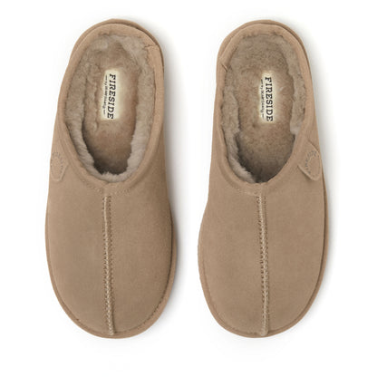 Women's Fireside by Dearfoams Greta Genuine Shearling Clog - Water Resistant - US 8167