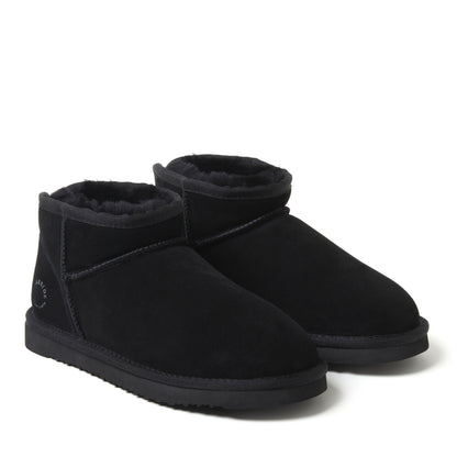 Women's Fireside by Dearfoams Riverland Genuine Shearling Micro Bootie - US 8846