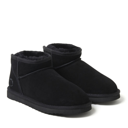 Women's Fireside by Dearfoams Riverland Genuine Shearling Micro Bootie - US 8846