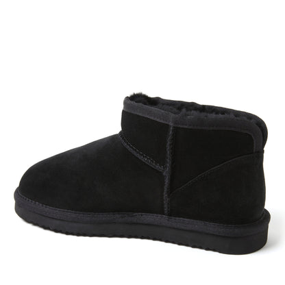 Women's Fireside by Dearfoams Riverland Genuine Shearling Micro Bootie - US 8846