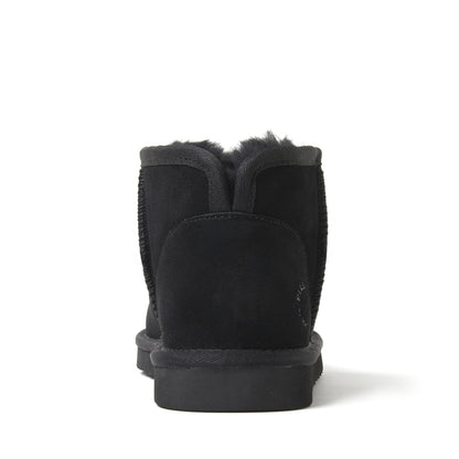 Women's Fireside by Dearfoams Riverland Genuine Shearling Micro Bootie - US 8846