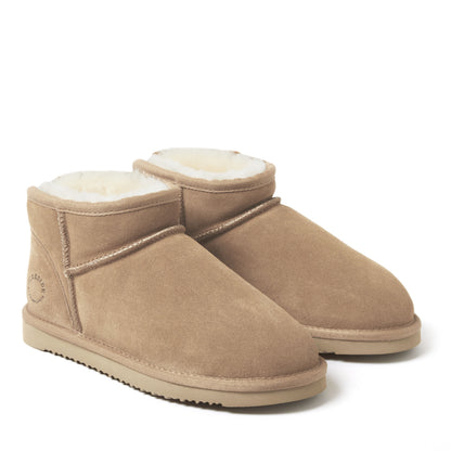 Women's Fireside by Dearfoams Riverland Genuine Shearling Micro Bootie - US 8032