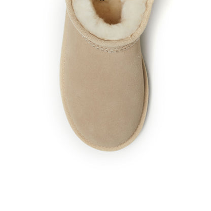 Women's Fireside by Dearfoams Riverland Genuine Shearling Micro Bootie - US 8032