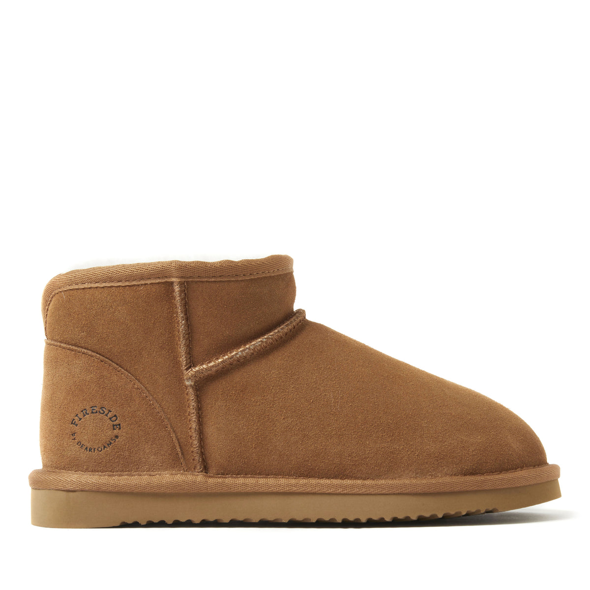 Women's Fireside by Dearfoams Riverland Genuine Shearling Micro Bootie - US 8092