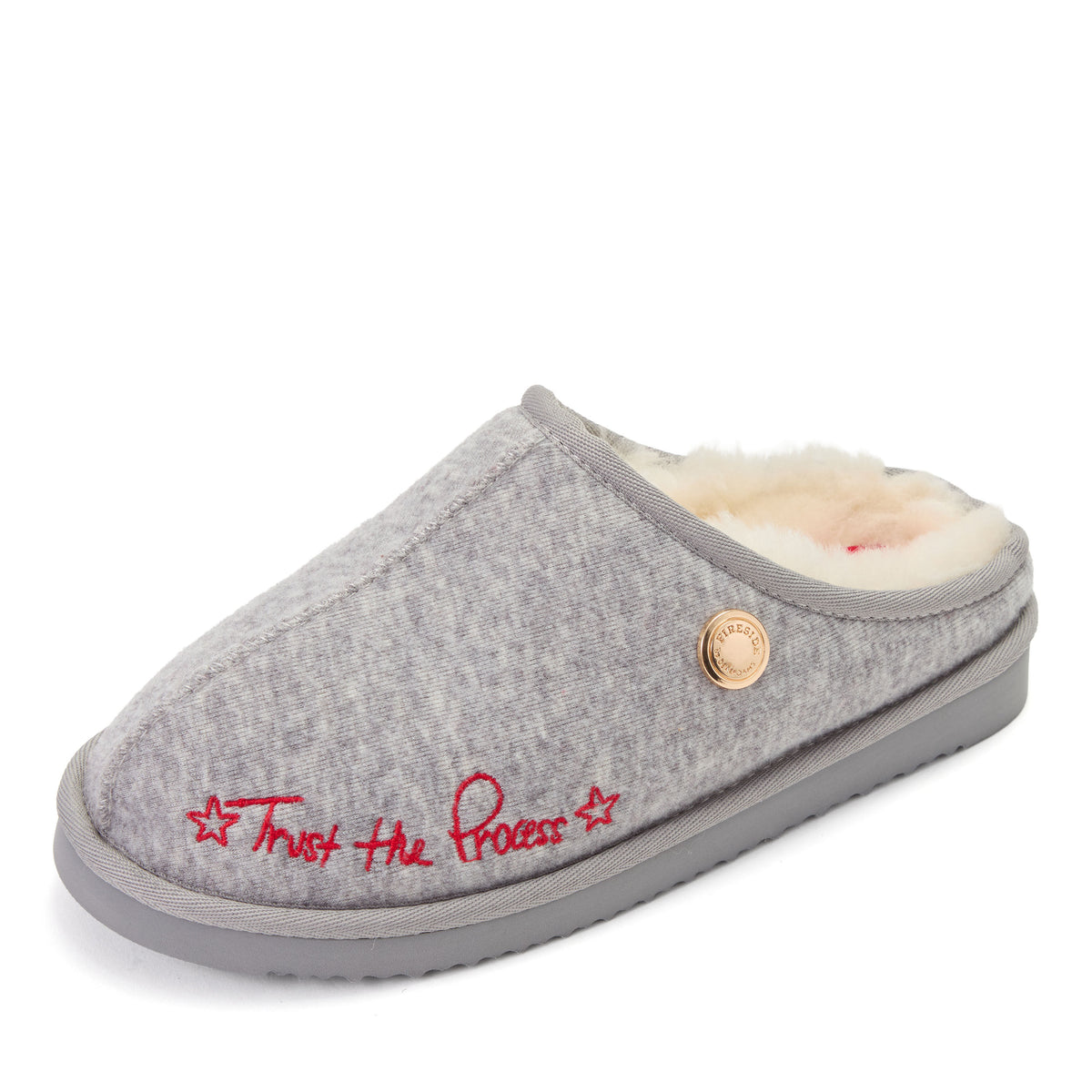 Daniella Karagach’s Women's Fireside Knit Shearling Clog - US 4974