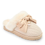 Daniella Karagach’s Women's Fireside Knit Shearling Scuff - US 1991
