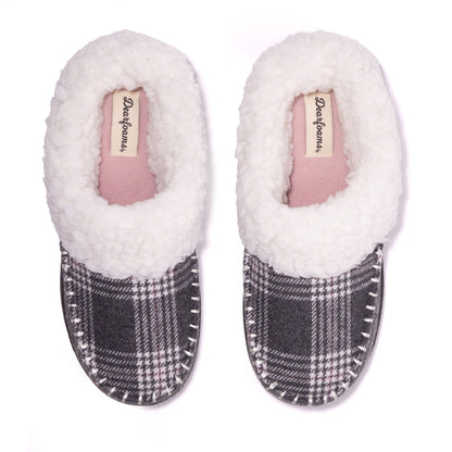 Women's Nyla Felted And Plaid Moc Toe Clog - US 3523