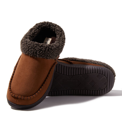 Men's Marshall Microsuede Moc Toe Clog With Berber Cuff - US 3713