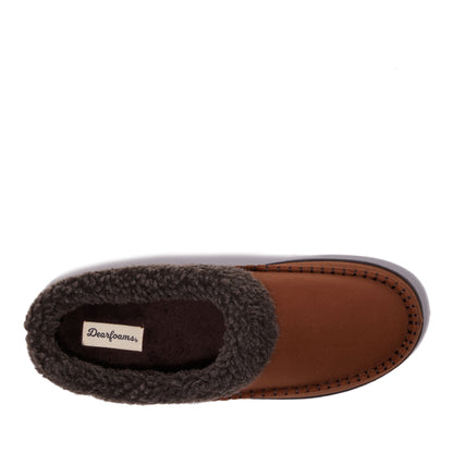 Men's Marshall Microsuede Moc Toe Clog With Berber Cuff - US 3713
