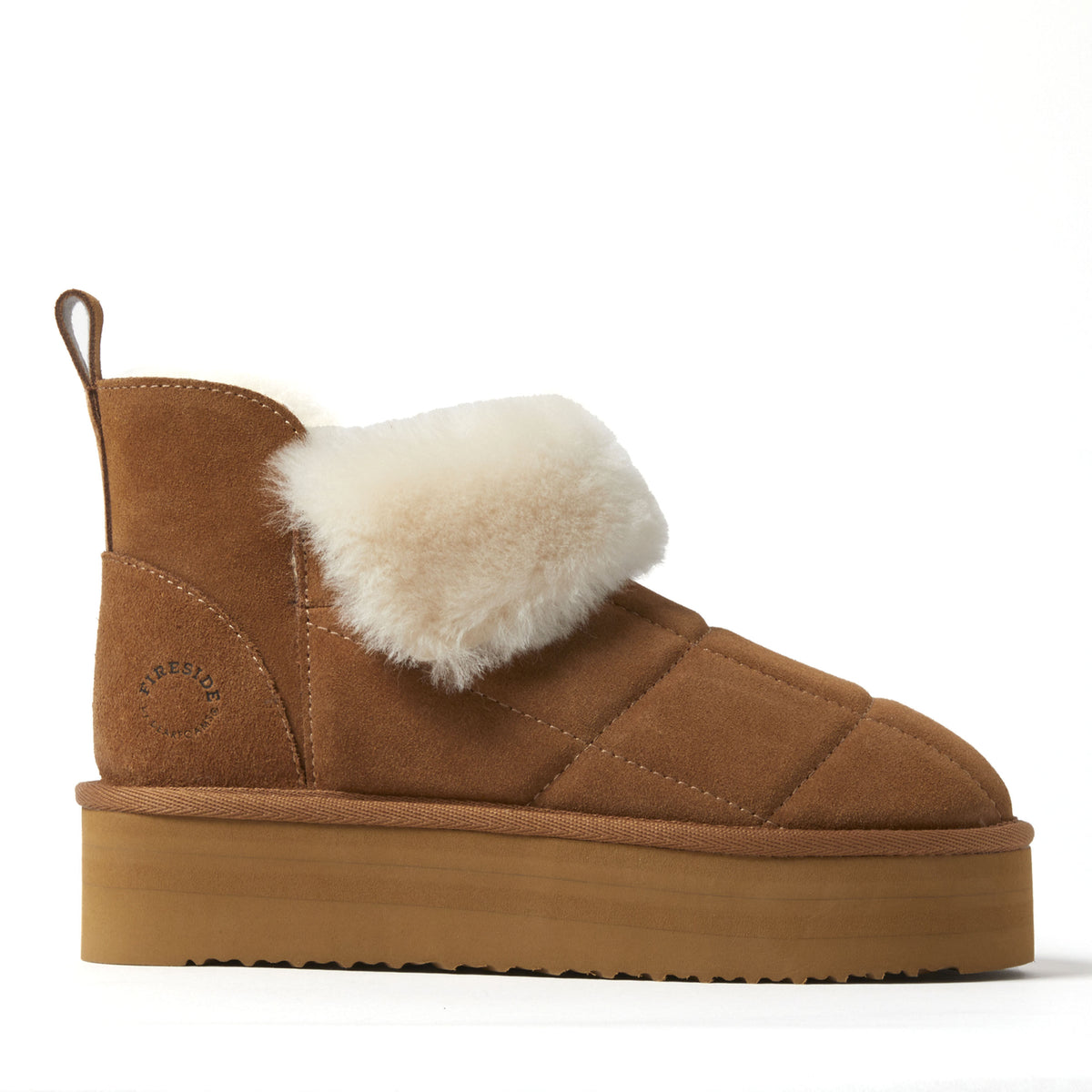 Women's Bayswater Genuine Shearling Quilted Platform Bootie - US 7374