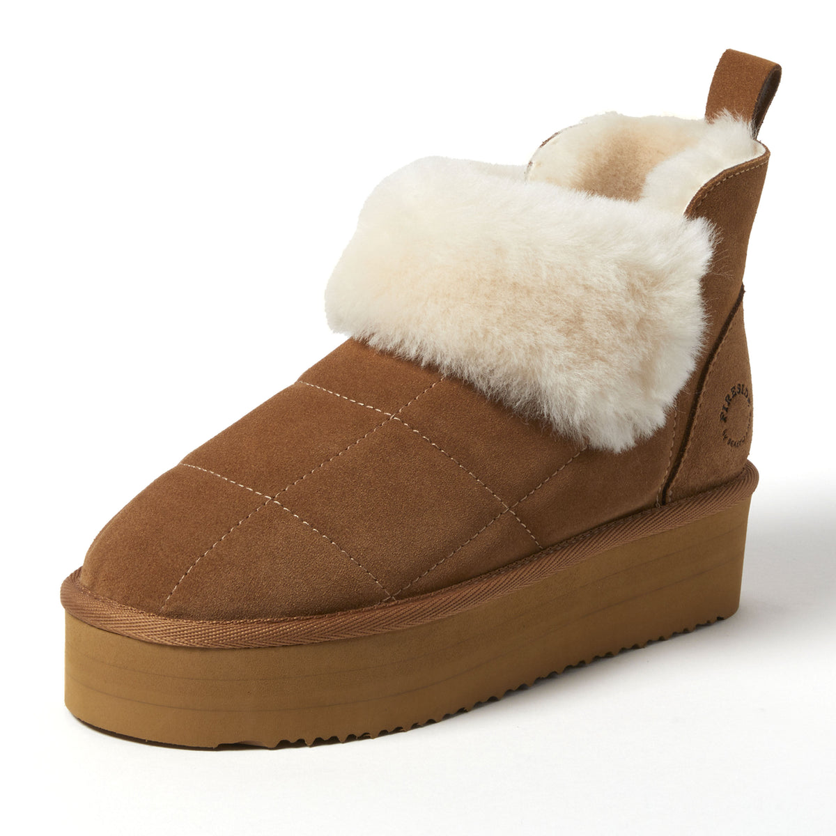 Women's Bayswater Genuine Shearling Quilted Platform Bootie - US 7374