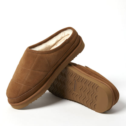 Men's Fireside by Dearfoams Grafton Quilted Genuine Shearling Clog - US 7727