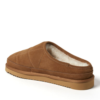 Men's Fireside by Dearfoams Grafton Quilted Genuine Shearling Clog - US 7727