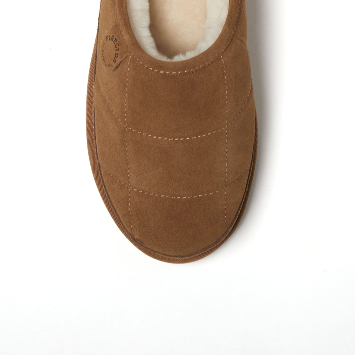 Men's Fireside by Dearfoams Grafton Quilted Genuine Shearling Clog - US 7727