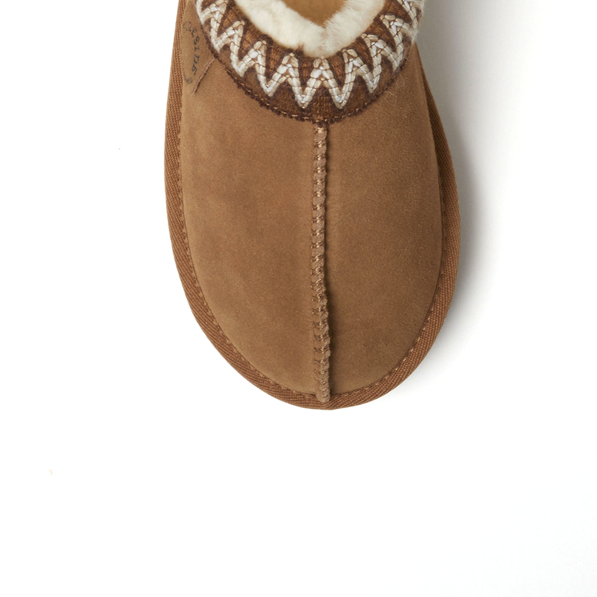 Women's Fireside by Dearfoams Greta Genuine Shearling Clog With Taping - Water Resistant - US 1432