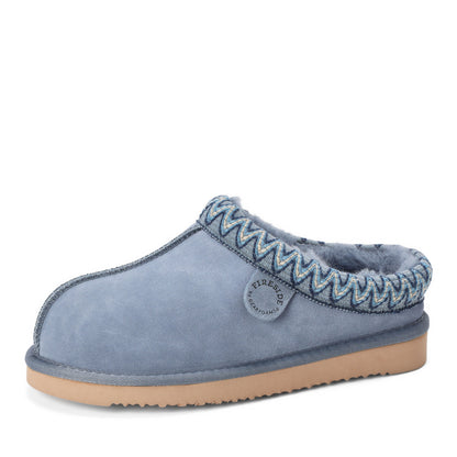 Women's Fireside by Dearfoams Greta Genuine Shearling Clog With Taping - Water Resistant - US 5760