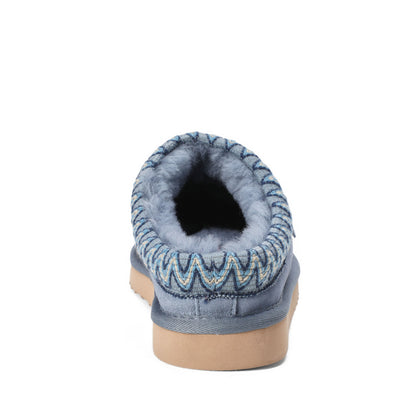 Women's Fireside by Dearfoams Greta Genuine Shearling Clog With Taping - Water Resistant - US 5760