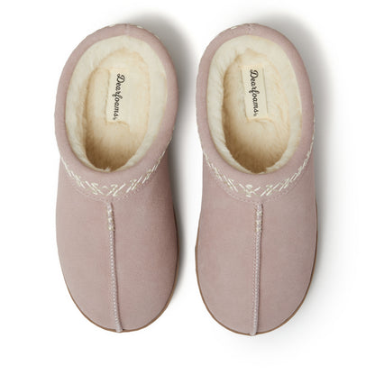Women's Doreen Genuine Suede Clog with Embroidery - US 7841
