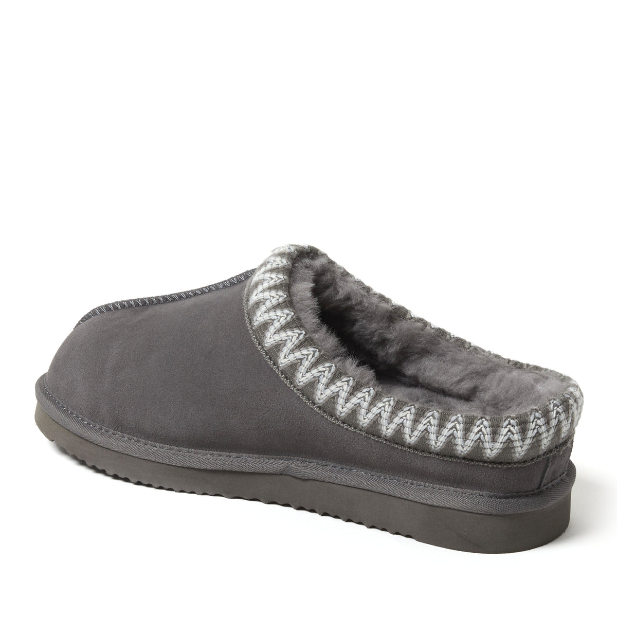 Men's Fireside by Dearfoams Grafton Genuine Shearling Clog With Taping - Water Resistant - US 8878