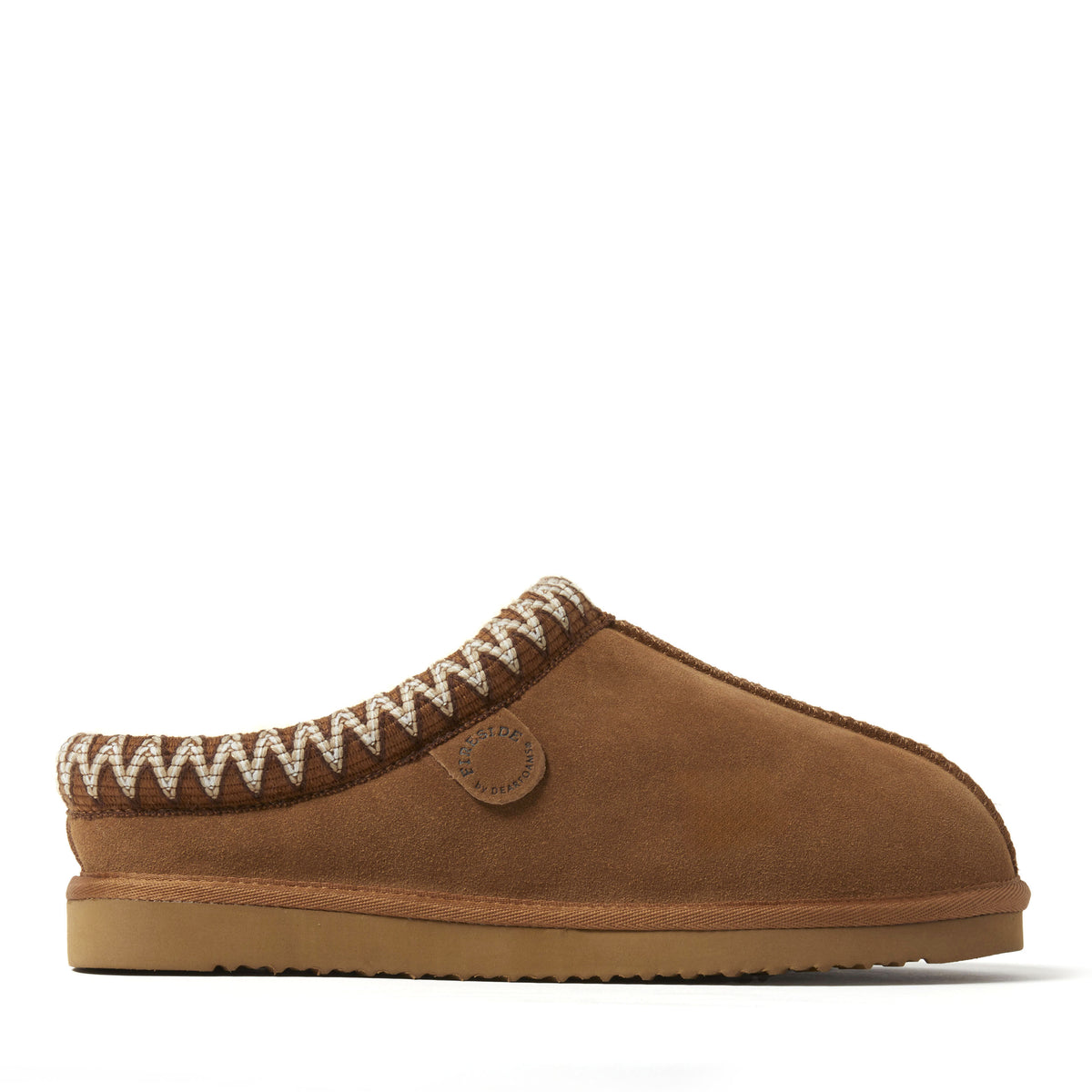 Men's Fireside by Dearfoams Grafton Genuine Shearling Clog With Taping - Water Resistant - US 7347