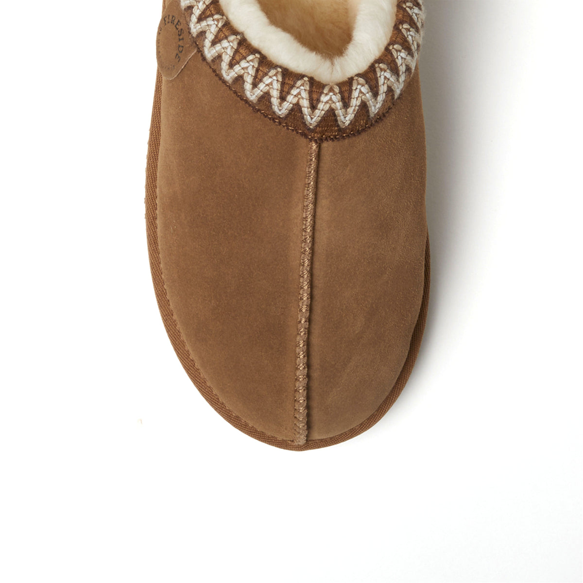 Men's Fireside by Dearfoams Grafton Genuine Shearling Clog With Taping - Water Resistant - US 7003
