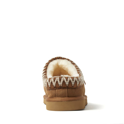 Men's Fireside by Dearfoams Grafton Genuine Shearling Clog With Taping - Water Resistant - US 7003