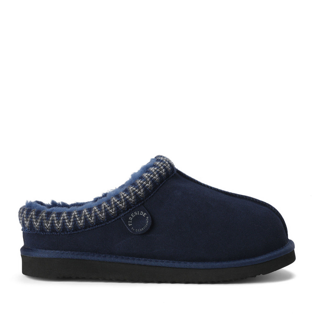 Men's Fireside by Dearfoams Grafton Genuine Shearling Clog With Taping - Water Resistant - US 5861