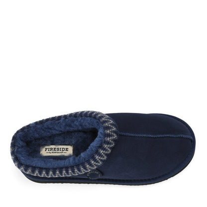 Men's Fireside by Dearfoams Grafton Genuine Shearling Clog With Taping - Water Resistant - US 5861