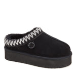 Women's Fireside by Dearfoams Queenstown Genuine Shearling Clog With Taping - US 1327